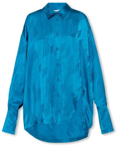 The Attico Diana camisa oversize - Azul