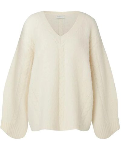 By Malina Alpaca blend peplum sweater - Blanco