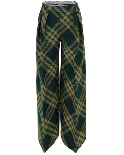 Burberry Wide trousers - Verde
