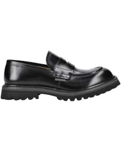 Premiata Klassischer -loafer aus schwarzem gummi