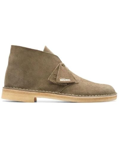 Clarks Lace-Up Boots - Natural