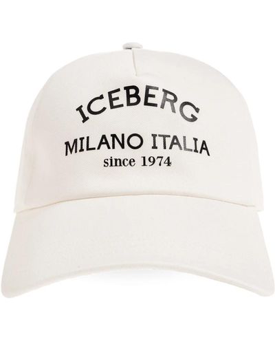 Iceberg Berretto da baseball con logo - Bianco