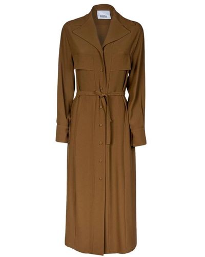 Erika Cavallini Semi Couture Coats > belted coats - Marron