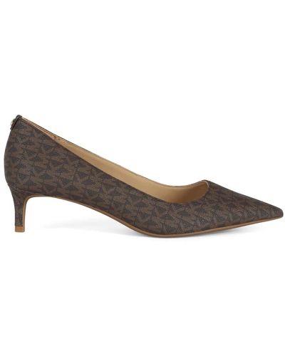 Michael Kors Logo print kitten heel pumps - Grigio