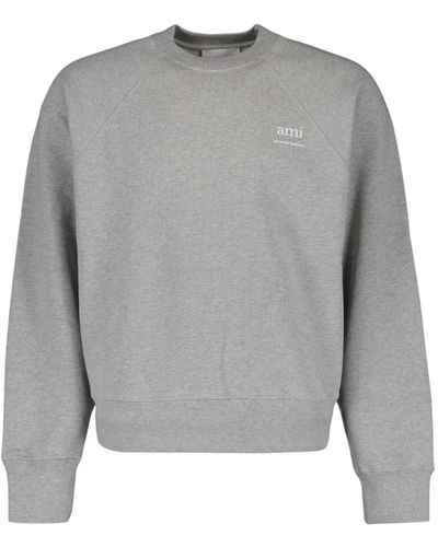Ami Paris Bestickter crewneck-sweatshirt,sweatshirts hoodies,bestickter sweatshirt - Grau
