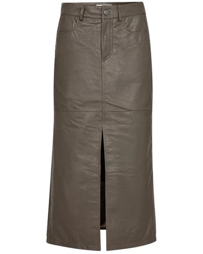 co'couture Leather Skirts - Grey
