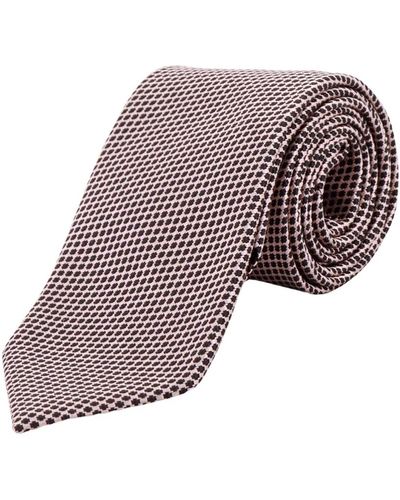 Tom Ford Cravatta in seta con micro-pattern - Rosso