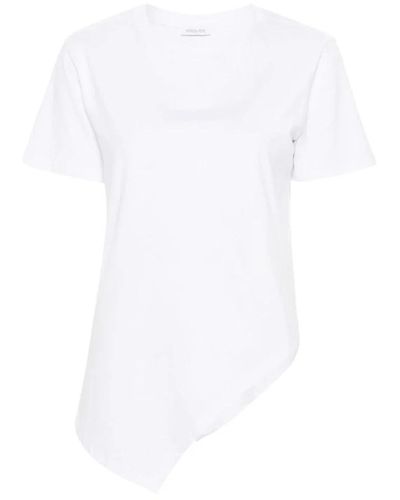 Patrizia Pepe Optisches weißes t-shirt,stilvolles schwarzes t-shirt