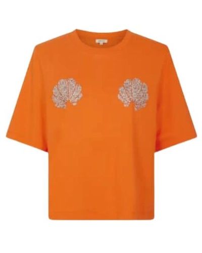 Manoush Muschel kurzarm t-shirt oush - Orange