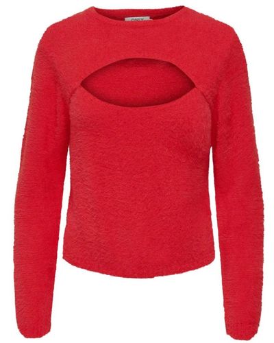 ONLY Round-Neck Knitwear - Red