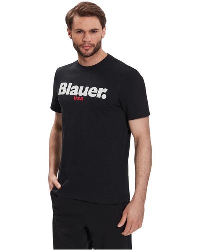 Blauer Basis t-shirt - Schwarz