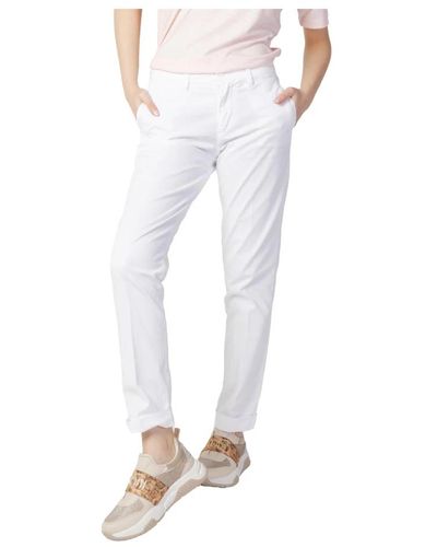 Blauer Pantaloni slim-fit - Bianco