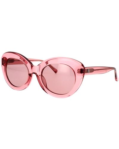 The Attico Occhiali da sole rosa trasparenti oversize cat-eye