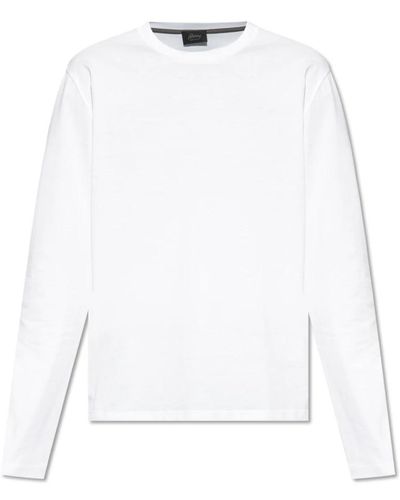 Brioni Langarm T-Shirt - Weiß