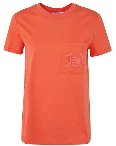 Max Mara Peach side pocket t-shirt - Naranja