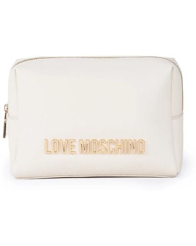 Love Moschino Necessaire in ecopelle - Bianco