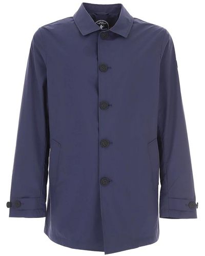 Save The Duck Single-breasted coats - Blu