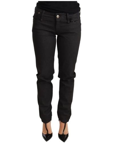 Ermanno Scervino Low waist skinny slim trouser cotton jeans - Schwarz