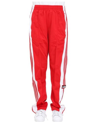 adidas Originals Pantaloni rossi e bianchi adibreak better scarlet - Rosso
