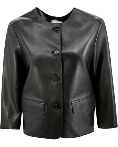 P.A.R.O.S.H. Leather Jackets - Black