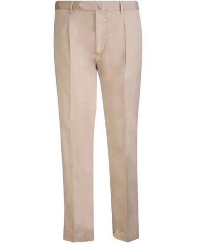 Dell'Oglio Slim-Fit Trousers - Natural