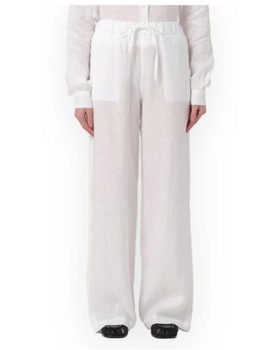 Fay Trousers > wide trousers - Blanc