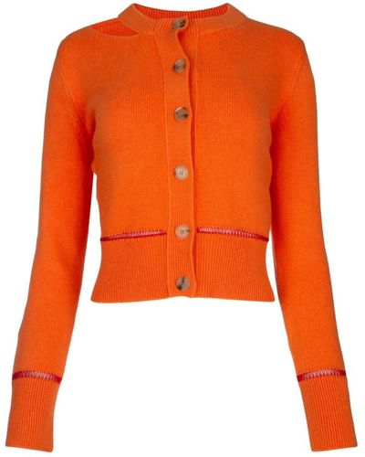 Alexander McQueen Stylischer r woll-cardigan - Orange