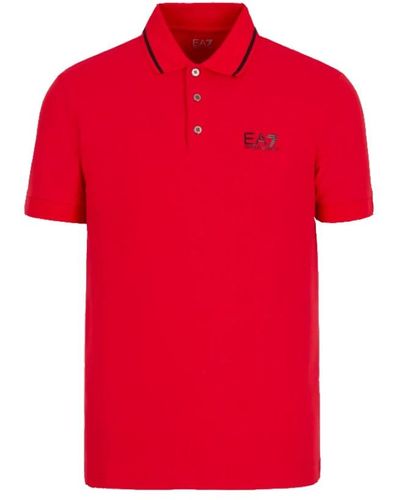 EA7 Polo Shirts - Red