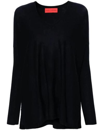 Wild Cashmere V-Neck Knitwear - Black