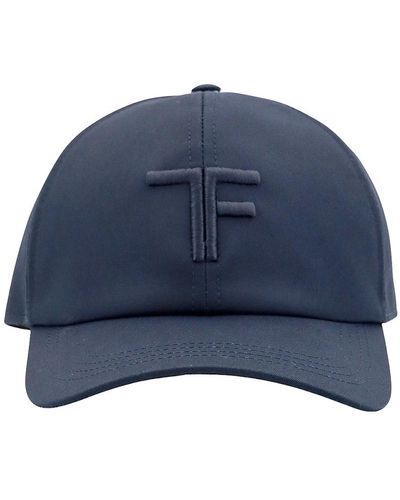 Tom Ford Cappello di cotone con cinturino regolabile - Blu