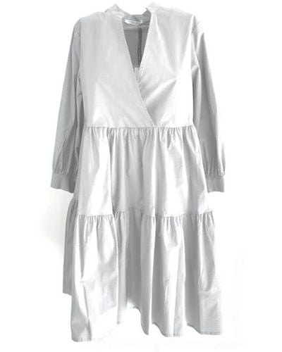 GAUDI Kurzes Kleid aus Popeline - Weiß