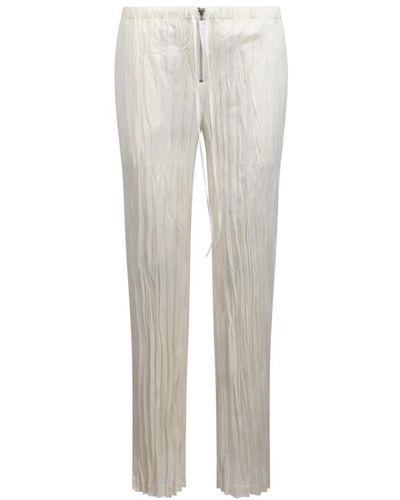 Helmut Lang Pantalones con efecto arrugado - Gris