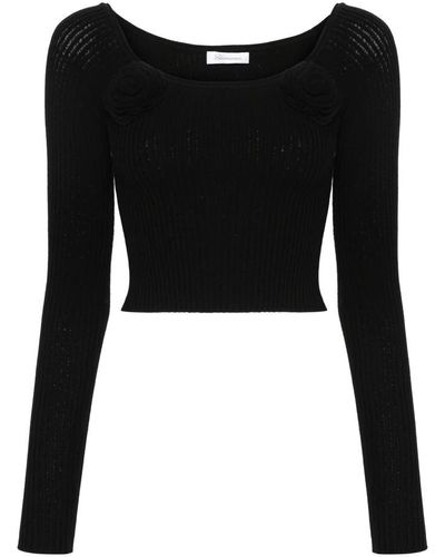 Blumarine Round-Neck Knitwear - Black