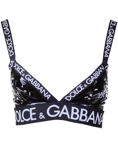 Dolce & Gabbana Reggiseno sportivo con applicazioni da donna - Blu