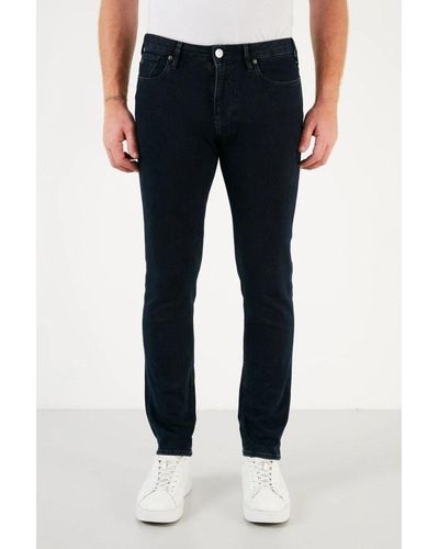 Emporio Armani Dunkle slim fit jeans - Blau