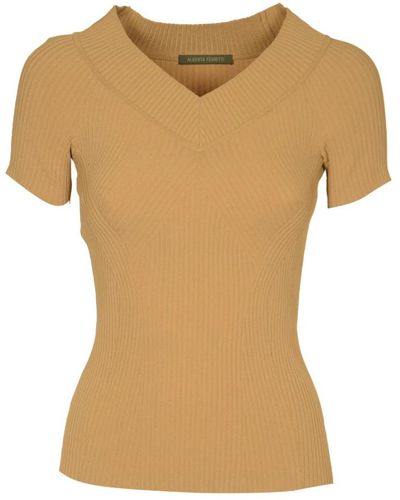 Alberta Ferretti Sweaters marrones para mujeres - Neutro