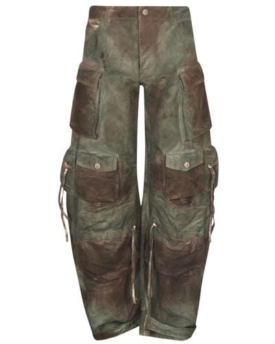 The Attico Camouflage cargo jeans - Verde