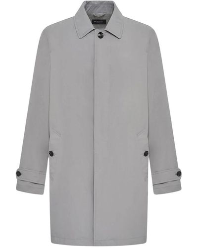 Kiton Coats > single-breasted coats - Gris