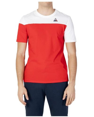 Le Coq Sportif T-Shirts - Red