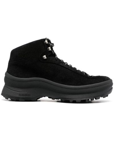 Jil Sander Lace-Up Boots - Black