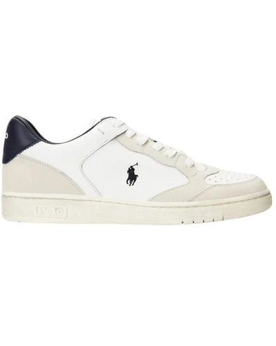 Polo Ralph Lauren Leder court sneakers - Weiß