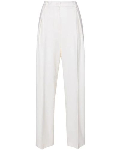 MSGM Trousers > wide trousers - Blanc