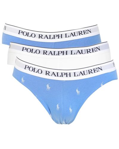 Ralph Lauren Uomo bianco e blu set slip con elastico