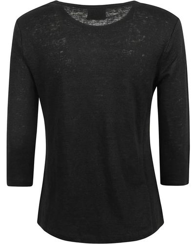 Allude Long Sleeve Tops - Black