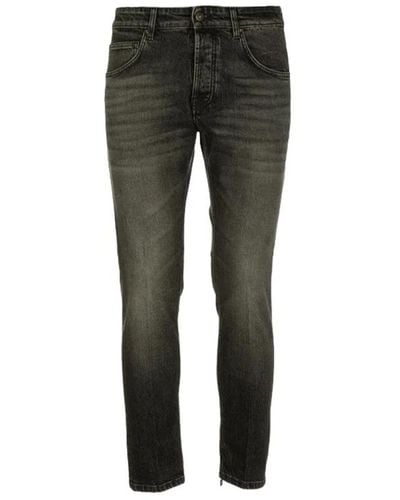 Don The Fuller Jeans slim fit tapered distintivi - Nero