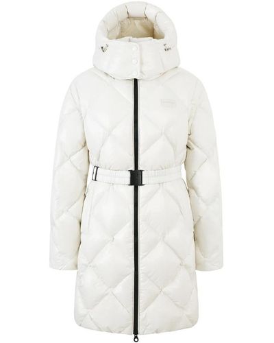 Duvetica Giacca lunga diamond-quilted - Bianco