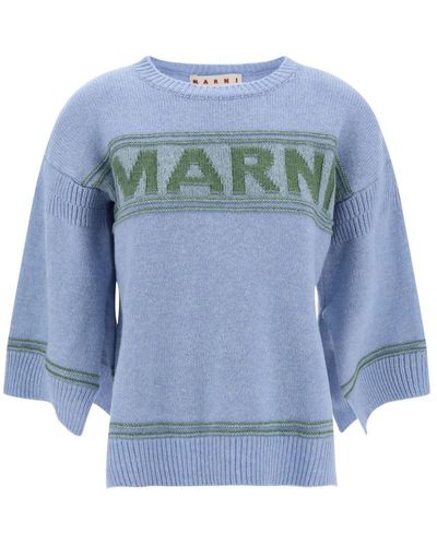 Marni Round-Neck Knitwear - Blue