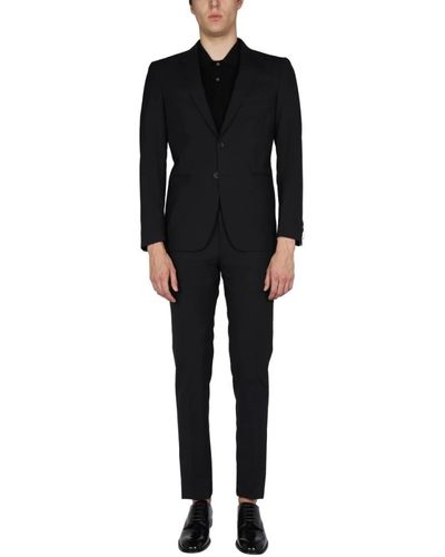 Tonello Single Breasted Suits - Black