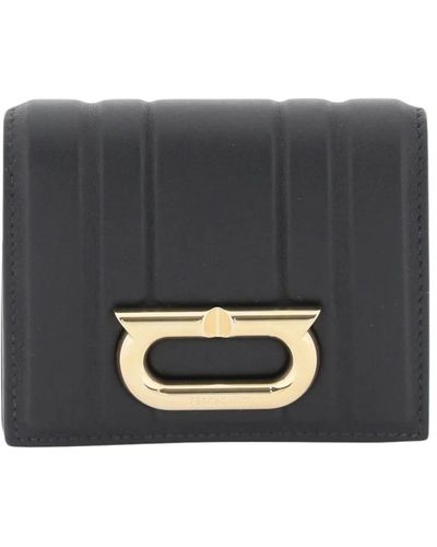 Ferragamo Elegante schwarze leder brieftasche