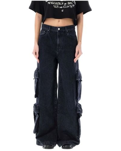 Amiri Baggy cargo jeans für modebewusste frauen - Schwarz